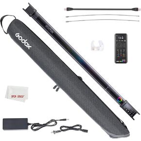 Godox TL60 Full-Color RGB Tube Light, CRI 96 TLCI 98 Accurate Color, 2700k-6500K Adjustable, 39 Light Effects, Supports APP/Remote/DMX Control, App Supports Color Gel Mode and Color Picker in Saudi Arabia