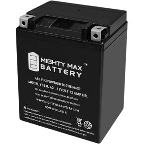 Mighty Max Battery YB14L-A2-12 Volt 12 AH, 210 CCA, Rechargeable Maintenance Free SLA AGM Motorcycle Battery