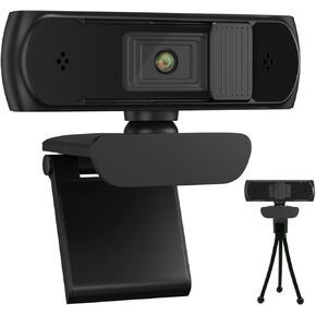 Emonoo HA501 1080P HD Webcam with Microphone, Web Camera with Privacy Cover and Tripod Stand, USB Camera for Computer Plug and Play, 30FPS, for Meetings Video Calls Compatible with Desktop Laptop in Kuwait