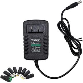 DIGISHUO DC 12V 4A 48W Power Supply Adapter Transformer Switch AC 110V/220V to DC 12V 4amp Switching Converter LED Driver for LED Strip Light CCTV Camera Security System (12V 4A 48W)