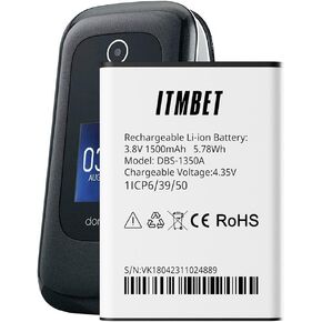 بطارية بديلة DBS-1350A لجهاز Doro 7050 Consumer Cellular Flip 1500mAh in Kuwait