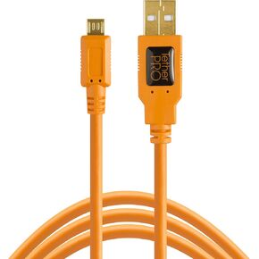 كابل Tether Tools TetherPro USB 2.0 إلى Micro-B 5-Pin، 15 بوصة (4.6 متر)، أسود in Kuwait