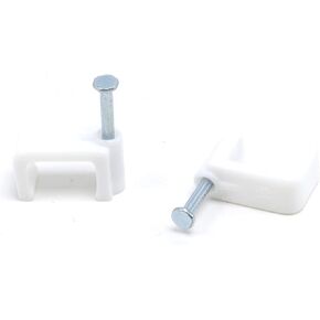 THE CIMPLE CO Dual Coaxial Cable Clips 1/2 in - 100 PCS, White in Saudi Arabia