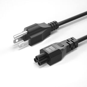 4FT Laptop Power Cord, C5 Mickey Mouse Power Cord, 3 Prong Replacement Cord Compatible with Dell, HP, Samsung, Acer, Lenovo, Asus, Toshiba Computer, Monitor, Projector, Scooter Power Cable, 1Pack