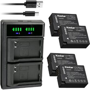 بطارية Kastar 1Pack وشاحن USB LTD2 بديل لباناسونيك Lumix DMC-FZ2000 FZ2000، Lumix DMC-FZ2500 FZ2500، Lumix DMC-G5 DMC-G5K، Lumix DMC-G6 DMC-G6KK، Lumix DMC-G7 DMC-G7HK، Lumix DMC-GH2S in Saudi Arabia