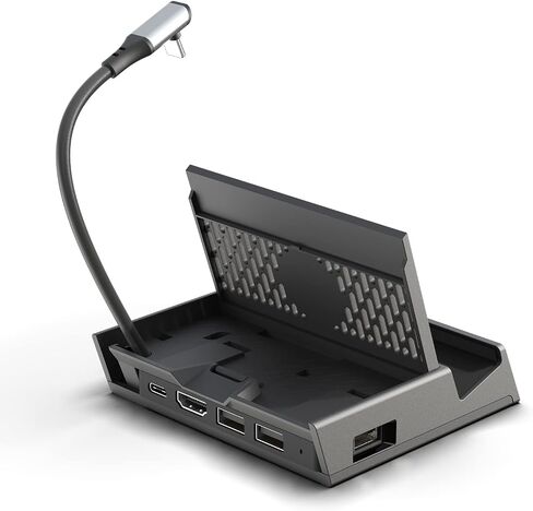 Skull & Co. x SAVAGE RAVEN SteamDock: A Compact and Portable Dock with Detachable USB Hub HDMI TV Adapter for Steam Deck ROG Ally & Other Devices (for Switch OLED, Smartphone, Laptop) - Black in Kuwait