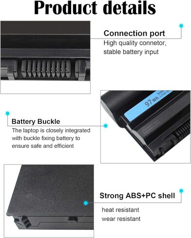 بطارية LNOCCIY M5Y0X لجهاز Dell Latitude E6420 E6430 E6520 E6530 E5420 E5520 E5430 E5530 Vostro 3460 3560 متوافق P/N:M5Y0X T54FJ 2P2MJ 312-1165 PRV1Y [11.1V 97WH] in Kuwait