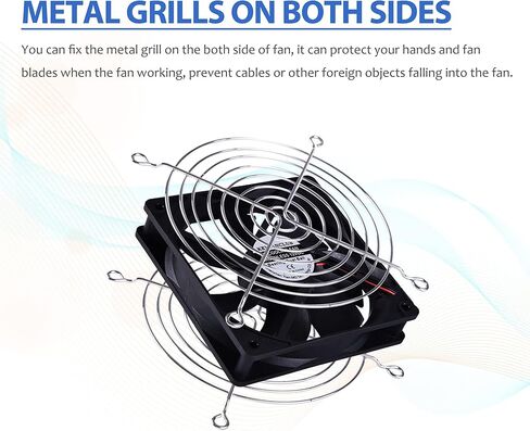 KEYFANCLUB 120 مم 12 فولت مروحة كمبيوتر مع تيار مستمر إلى تيار متردد 110 فولت - 240 فولت وحدة تحكم في السرعة لجهاز الاستقبال Xbox DVR Playstation Component Cooling in Kuwait