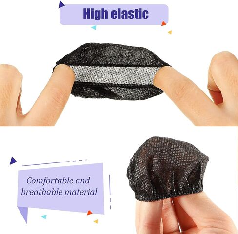 BBTO 100 Pcs Disposable Over Ear Headphone Covers Stretch,11 Cm,Black | Sanitary Non-woven Earpad Covers for Shared Use, Fit Over-ear Headsets, Hygienic Protection for Gym Office Library Home in Saudi Arabia