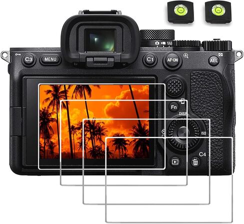 واقي شاشة Alpha 7 IV متوافق مع Sony Alpha 7 IV A7 IV A7IV A7IV A7MIV A7M4 A7M IV 4 Mark IV، طبقة رقيقة من الزجاج الصلب المقاوم للخدش 9H خالية من الفقاعات (4 + 2Pack) in Saudi Arabia
