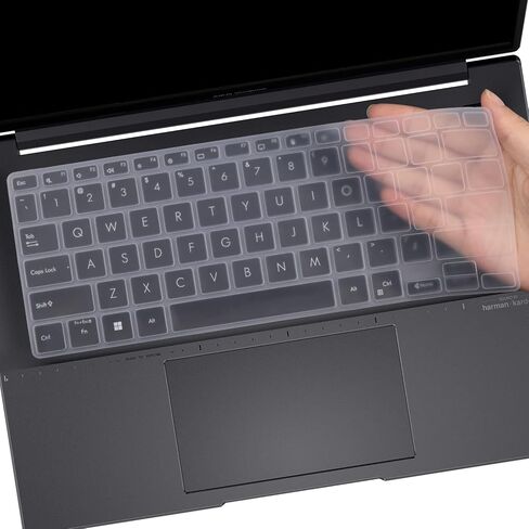 Keyboard Cover for ASUS Vivobook S5402 K3402 S3402 M1402 M1405 TN3402 14 Inch Laptop Ultra Thin Protective Keyboard Skin US Layout (Not fit K3400 M3401)-Black in Saudi Arabia