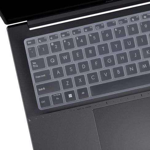 Keyboard Cover for ASUS Vivobook S5402 K3402 S3402 M1402 M1405 TN3402 14 Inch Laptop Ultra Thin Protective Keyboard Skin US Layout (Not fit K3400 M3401)-Black in Saudi Arabia