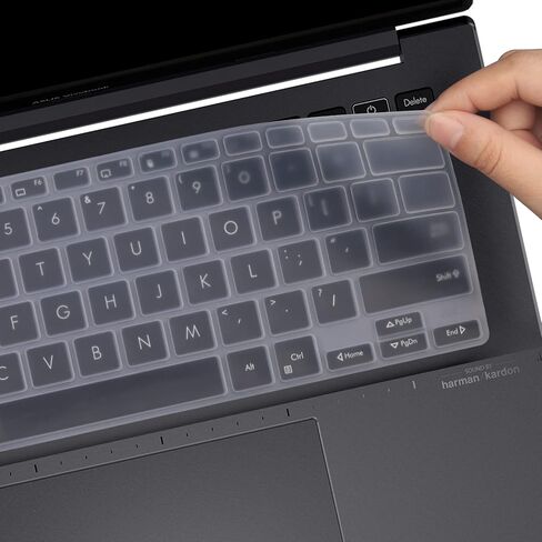 Keyboard Cover for ASUS Vivobook S5402 K3402 S3402 M1402 M1405 TN3402 14 Inch Laptop Ultra Thin Protective Keyboard Skin US Layout (Not fit K3400 M3401)-Black in Saudi Arabia