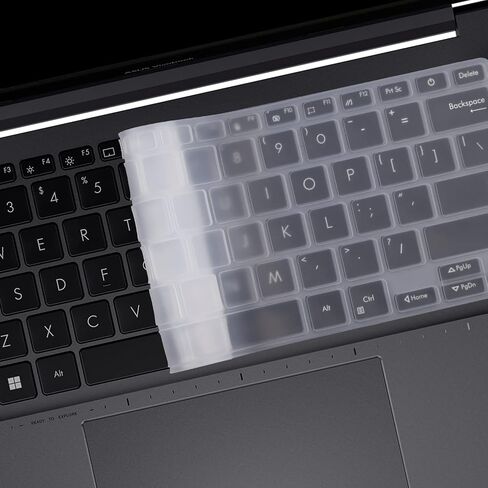 Keyboard Cover for ASUS Vivobook S5402 K3402 S3402 M1402 M1405 TN3402 14 Inch Laptop Ultra Thin Protective Keyboard Skin US Layout (Not fit K3400 M3401)-Black in Saudi Arabia