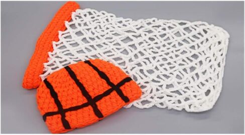 Newborn Monthly Baby Photography Props Outfits Basketball Hat Bag for Boy Girl Photography Shoot in Saudi Arabia
