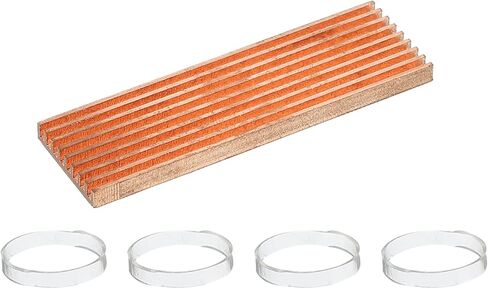 مجموعة مبدد الحرارة MECCANIXITY M.2 من النحاس النقي 70x21x4 مم للكمبيوتر المحمول M.2 2280 SSD مع شريط لاصق ذاتي و4 قطع من الحلقات المطاطية in Kuwait