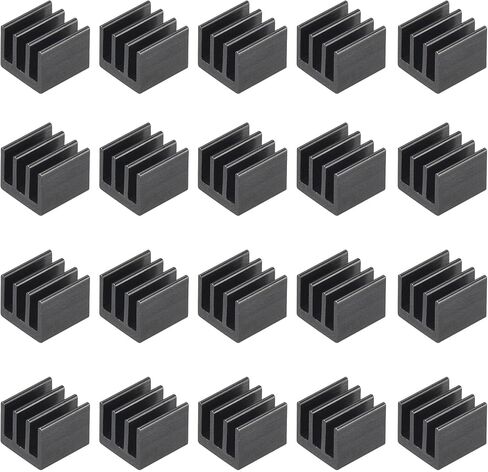 uxcell 9x9x5 mm Aluminum Heatsink Electronics Cooler for MOS IC Chip Black 20 Pcs in Saudi Arabia