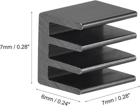 uxcell 9x9x5 mm Aluminum Heatsink Electronics Cooler for MOS IC Chip Black 20 Pcs in Saudi Arabia