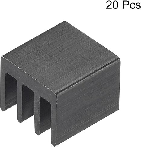 uxcell 9x9x5 mm Aluminum Heatsink Electronics Cooler for MOS IC Chip Black 20 Pcs in Saudi Arabia