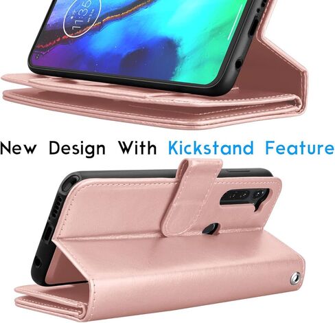 Tekcoo [NOT for 2021 2022] Wallet Case for Moto G Stylus 2020 / Motorola Moto G Pro, PU Leather ID Credit Card Holder Carrying Pouch Folio Flip Cover [Detachable Magnetic Cases] Lanyard - Rose Gold in Kuwait