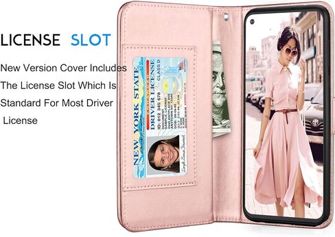 Tekcoo [NOT for 2021 2022] Wallet Case for Moto G Stylus 2020 / Motorola Moto G Pro, PU Leather ID Credit Card Holder Carrying Pouch Folio Flip Cover [Detachable Magnetic Cases] Lanyard - Rose Gold in Kuwait