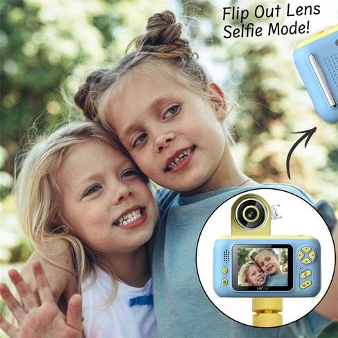 كاميرا Acuvar Full 1080P Kids Selfie Flip Lens HD رقمية للصور والفيديو قابلة لإعادة الشحن مع شاشة 2 بوصة، حامل ثلاثي القوائم متطابق، بطاقة 32 جيجابايت، حافظة بطاقة الذاكرة، قارئ بطاقات وشحن USB صغير (مجموعة وردية) in Saudi Arabia