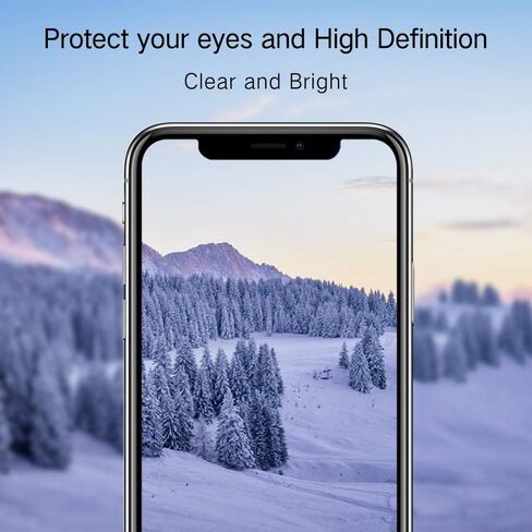 PERFECTSIGHT HD Clear Screen Protector Compatible with iPhone 11 2019, iPhone Xr 2018 6.1 inch (2 Pack), Anti Blue Light Filter Fingerprint 2 Stronger Tempered Glass - Alignment Frame Easy Installation in Kuwait