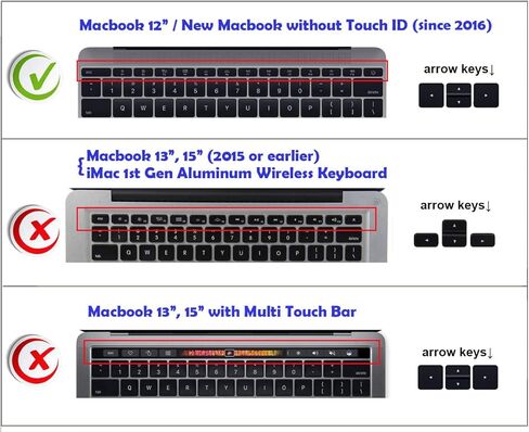 غطاء حماية للوحة المفاتيح من السيليكون العربي XSKN لجهاز MacBook 12 بوصة مع شاشة Retina إصدار 2015 بتصميم أمريكي (أزرق) in Saudi Arabia