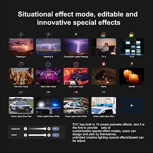 مصباح Atomcube RX7 18W Pocket RGBWW LED - شبكة الجيل الجديد، التحكم في التطبيق حتى 65535 جهازًا، DMX512، 15 سيناريو محدد مسبقًا، 5 FX مخصص، 2500K~8500K، CRI95+، TLCI99، تعديل اللون والتشبع. in Kuwait