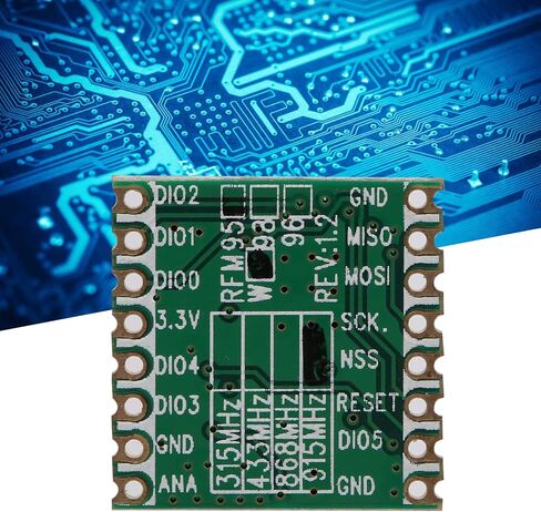 Walfront RFM96W 433M وحدة إرسال واستقبال لاسلكية 20DBM وحدة إرسال واستقبال LORA-TM مكونات إلكترونية 200 كيلوبت في الثانية in Saudi Arabia