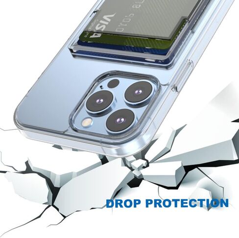 for iPhone 16 Clear Card Case - Hybrid Slim Fit Transparent Wallet Cover with Card Holder Slot, TPU + PC, Anti-Yellowing, 6.1" 2024 in Kuwait