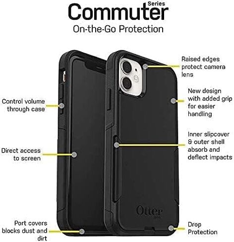 حافظة OtterBox Commuter Series لهاتف iPhone 11 (فقط) - عبوة غير مخصصة للبيع بالتجزئة - طريقة كيوبيد (وردي روزمارين/برقوق أحمر) in Saudi Arabia