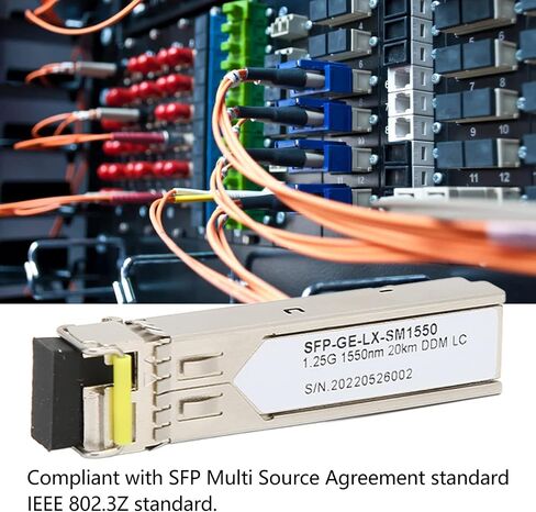 وحدة بصرية SFP GE LX SM1550، 1.25 جيجا 1550 نانومتر، وضع واحد الياف واحدة 20 كم تدعم وظيفة دي دي ام، للمفاتيح والراوتر in Kuwait
