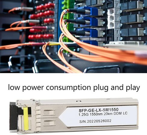 وحدة بصرية SFP GE LX SM1550، 1.25 جيجا 1550 نانومتر، وضع واحد الياف واحدة 20 كم تدعم وظيفة دي دي ام، للمفاتيح والراوتر in Kuwait