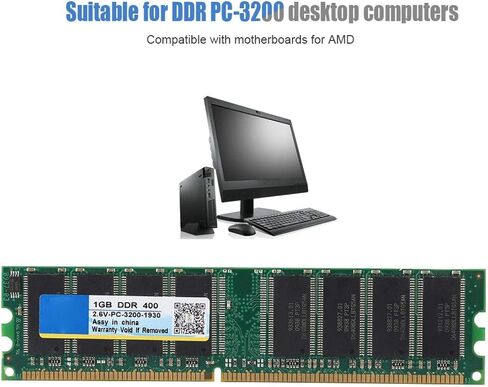 ذاكرة الوصول العشوائي 1G DDR، كمبيوتر مكتبي 1G DDR 400MHz PC3200 184Pin ذاكرة الوصول العشوائي لـ AMD in Kuwait