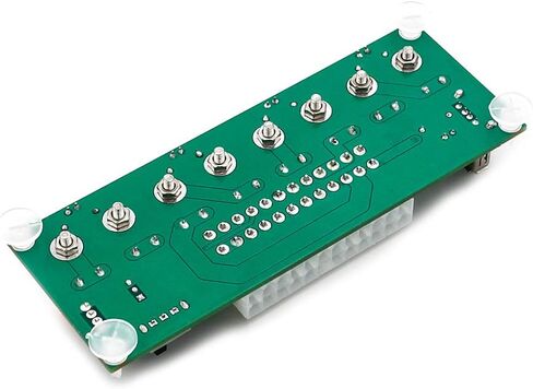 SUPERPLUS 20/24 Pin ATX Benchtop PC Power Breakout Adapter with USB 5V Port, 4 Channel Voltages (3.3V, 5V, 12V, -12V), 5A Fuse, Green in Saudi Arabia