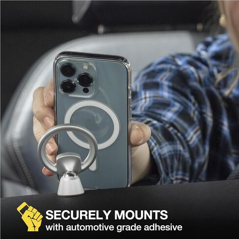 حامل الهاتف المغناطيسي Scosche MagicMount MEMSV Elite2 للأجهزة المحمولة MagSafe، حامل فتحة تهوية السيارة، رأس مغناطيسي قابل للتعديل 360 درجة، حامل هاتف محمول متوافق مع iPhone 15/14/13/12 وحافظة MagSafe، فضي in Kuwait