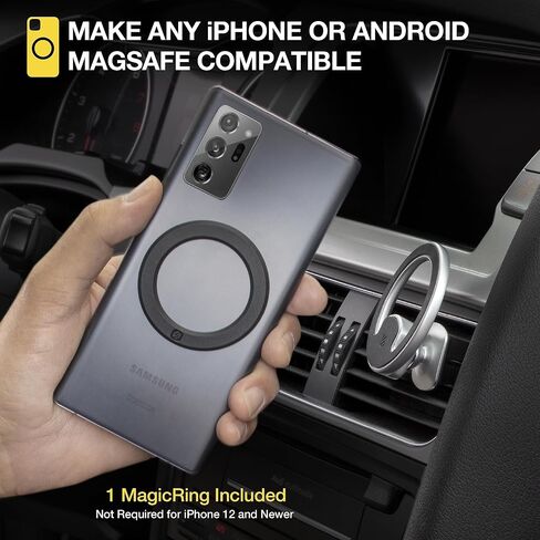حامل الهاتف المغناطيسي Scosche MagicMount MEMSV Elite2 للأجهزة المحمولة MagSafe، حامل فتحة تهوية السيارة، رأس مغناطيسي قابل للتعديل 360 درجة، حامل هاتف محمول متوافق مع iPhone 15/14/13/12 وحافظة MagSafe، فضي in Kuwait