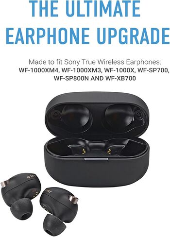 أطراف أذن إسفنجية متوافقة مع سماعات الأذن اللاسلكية Sony TrueWireless - Sony XM5 الجديدة، WF-1000XM5، WF-1000XM4، WF-1000XM3، WF-XB700، راحة فائقة | تناسب لا يتزعزع | وسط، 3 أزواج، أسود in Saudi Arabia