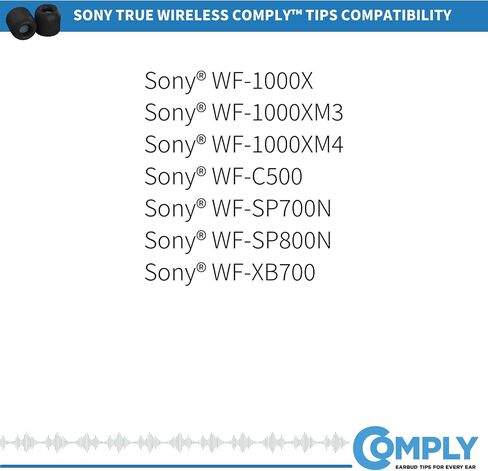 أطراف أذن إسفنجية متوافقة مع سماعات الأذن اللاسلكية Sony TrueWireless - Sony XM5 الجديدة، WF-1000XM5، WF-1000XM4، WF-1000XM3، WF-XB700، راحة فائقة | تناسب لا يتزعزع | وسط، 3 أزواج، أسود in Saudi Arabia