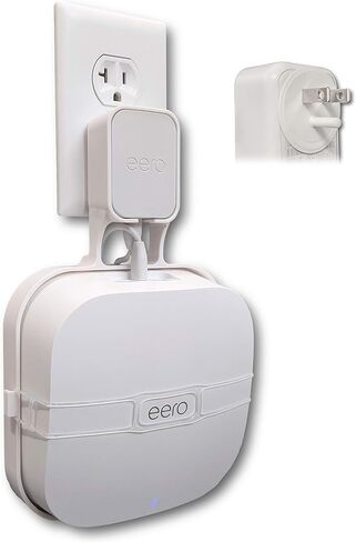 حامل حامل منفذ التثبيت على الحائط eero Pro Genie لـ eero Pro 6E وeero Pro 6 (عبوتان) | أدنى الملف الشخصي | الوصول المفتوح | خيارات التثبيت المتعددة | دعم معزز | المنافذ الأفقية in Kuwait