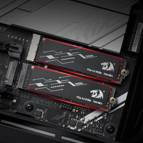Redragon RM520 2TB NVMe SSD, Gaming M.2 2280 Internal Solid State Drive w/Gen 4 PCIe 4.0 Form Factor, Up to 7,400/6,600 MB/s Hyper-Speed, for PC Laptop, PS5 in Saudi Arabia