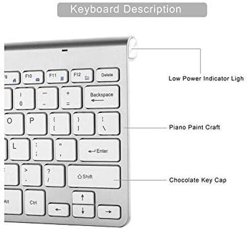 Orcaa iMac Style 2.4G Slim Compact Wireless Keyboard and Mouse Combo Set | Perfect Portable Set for | Android | Window | Laptop | Desktop and Macbooks in Saudi Arabia