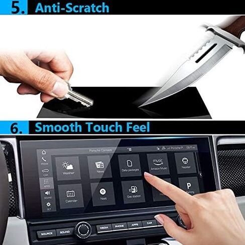 TTCR-II Compatible With Macan Screen Protector 2019-2024, For Macan Touchscreen Protector 10.9-Inches, Tempered Glass Screen Protective Film 10.9-In For 2019-2024 Macan Base/TS/GTS in Saudi Arabia