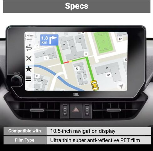 واقي شاشة BELLEMOND فائق مضاد للوهج للحيوانات الأليفة c/w 2023 Toyota RAV4 Adventure/Limited/TRD/XSE مقاس 10.5 بوصة واقي شاشة لمس لعرض الملاحة - عبوتان - صنع في اليابان US-RAV4-105-BL in Kuwait