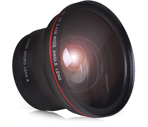 كاميرا PowerTrust 52MM 0.43x الاحترافية عالية الدقة بزاوية واسعة مع جزء ماكرو لنيكون D7100 D7000 D5500 D5300 D5200 D5100 D3300 D3200 D3100 DSLR in Saudi Arabia
