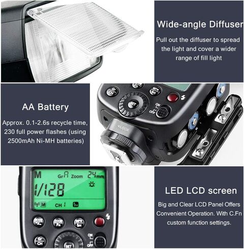 GODOX TT600S Master Slave Flash Speedlite MI Hotshoe واجهة لكاميرا سوني، GN60، 5600k±200k، نظام Godox X، وقت إعادة التدوير 0.1-2.6 ثانية in Saudi Arabia