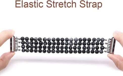 Beaded Bracelet Compatible with Apple Watch Band 38mm 40mm 41mm 42mm 44mm 45mm 46mm 49mm, Natural Stone Beaded Elastic Stretchy Replacement Band for iWatch Ultra SE Series 10 9 8 7 6 5 4 3 2 1 in Saudi Arabia