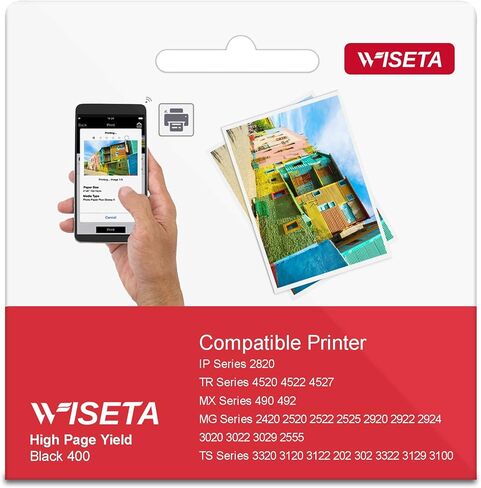 خرطوشة حبر بديلة من WISETA لطابعات Canon PG-245XL&CL-246XL PG-243&CL-244 كومبو إنتاجية عالية للاستخدام مع طابعات MX492 MX490 MG2420 MG2522 MG2920 MG2922 MG3029، عبوة من قطعتين in Kuwait