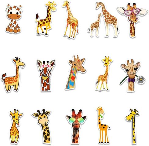 50 قطعة ملصقات الزرافة ، ملصقات فينيل مضادة للماء للزجاجة ، الثلاجة ، الكمبيوتر ، الأمتعة ، التزلج ، الجيتار ، ملصقات للأطفال ، المراهقين ، الأولاد ، الفتيات (غير متكررة) in Kuwait